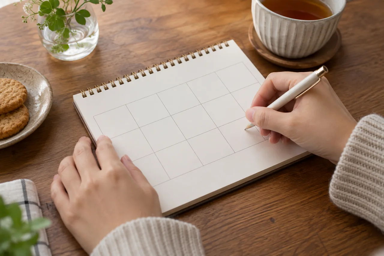 日本人女性が明るい道を一人で歩き自分の生活へ戻っている