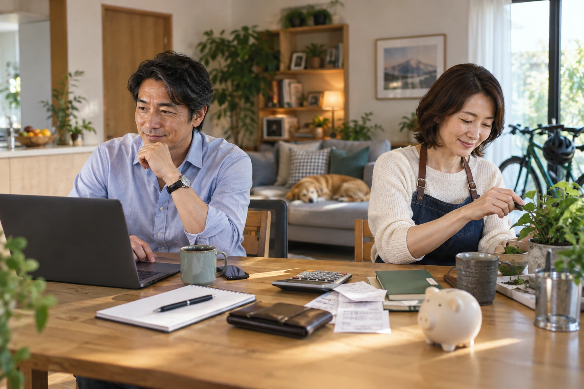 趣味を続けた後の過ごし方を振り返る場面