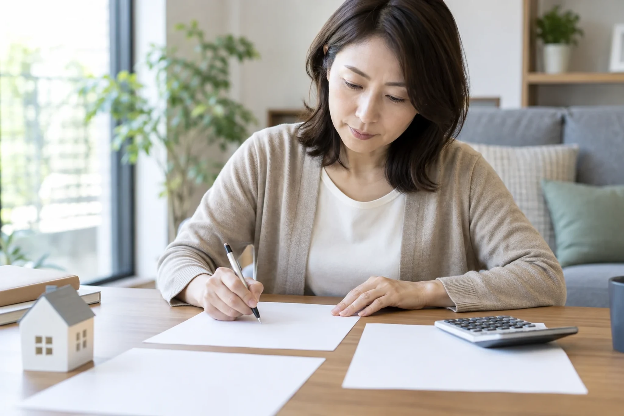 持ち家の候補を条件表で比べるイメージ