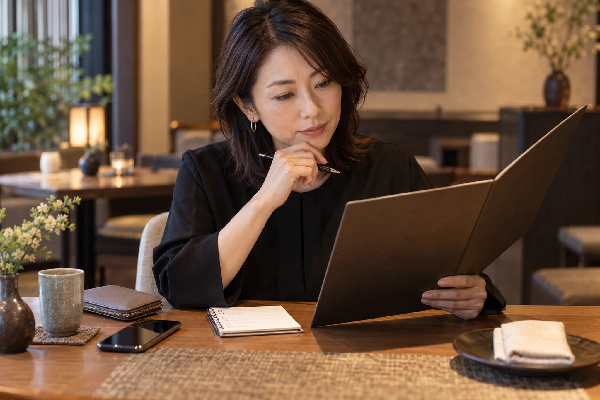 コース料金とサービス料を分けて確認するイメージ