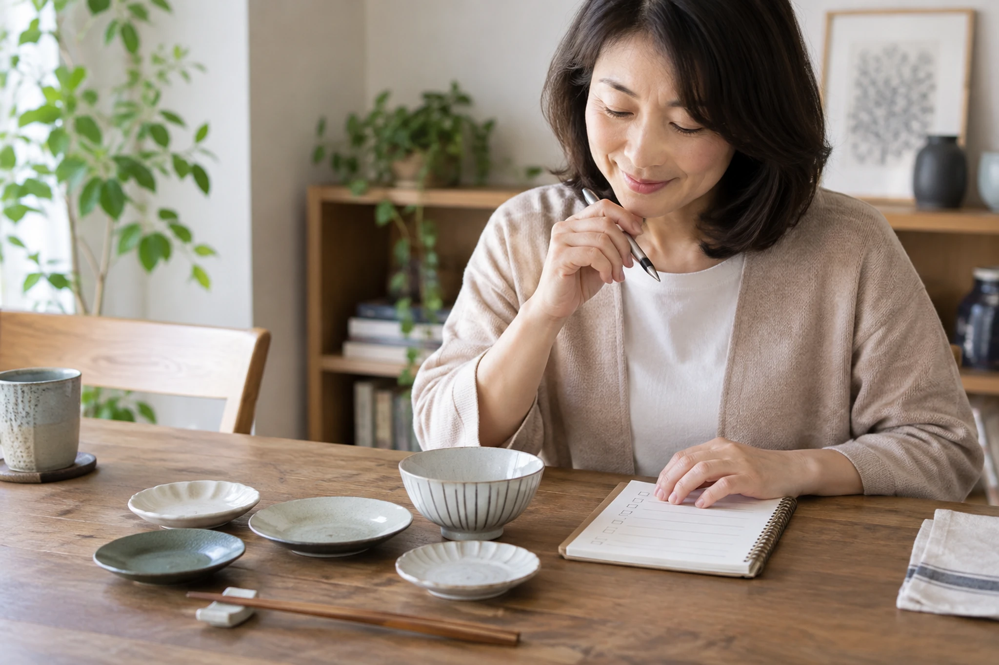 一人分のしゃぶしゃぶの注文量を考える食卓