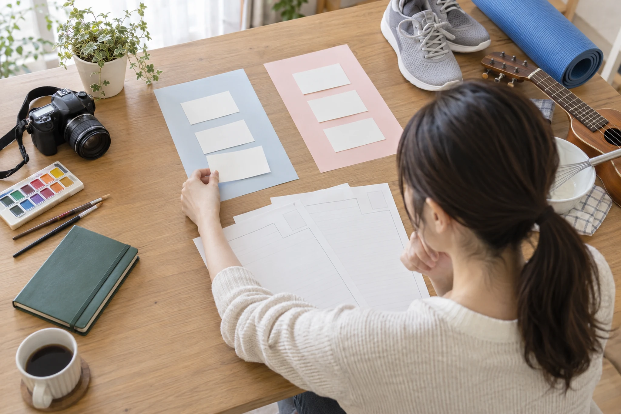 趣味と特技の違いを整理して履歴書の項目を比べる場面