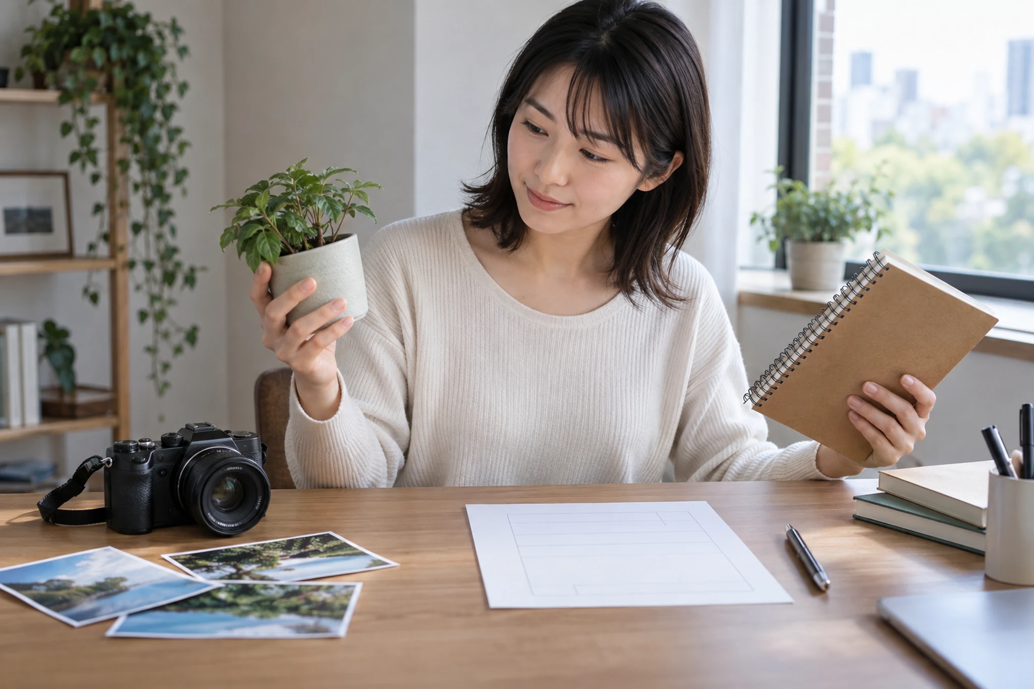 趣味の中から具体的に書ける経験を選ぶ場面