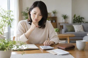 iDeCoの積立額と老後資金を考える一人暮らしの場面