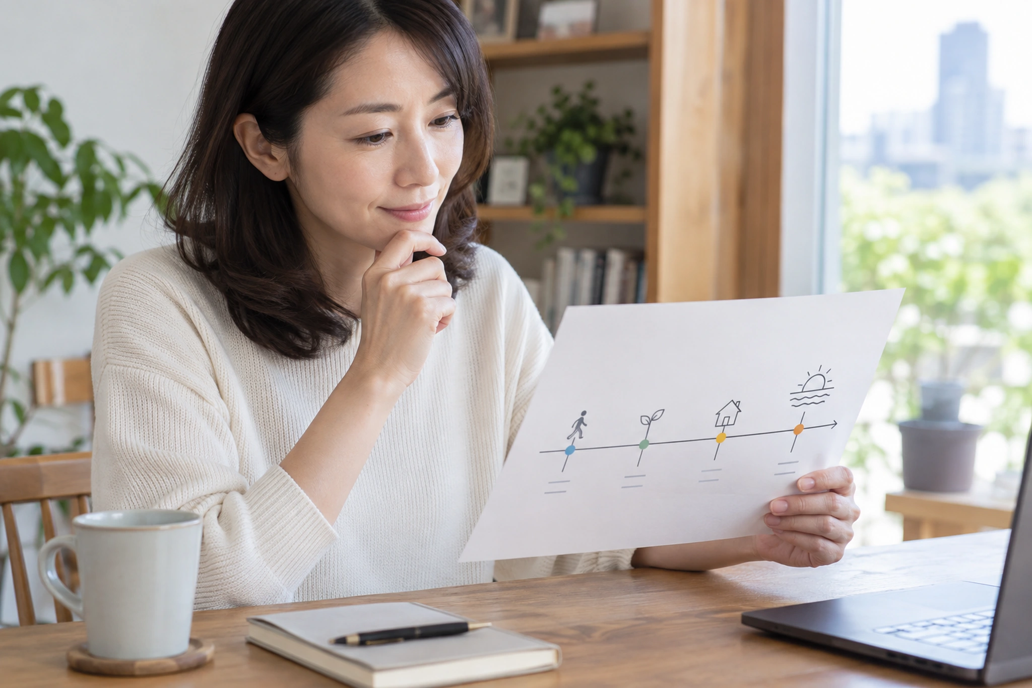 iDeCoを一時金と年金のどちらで受け取るか考えるイメージ