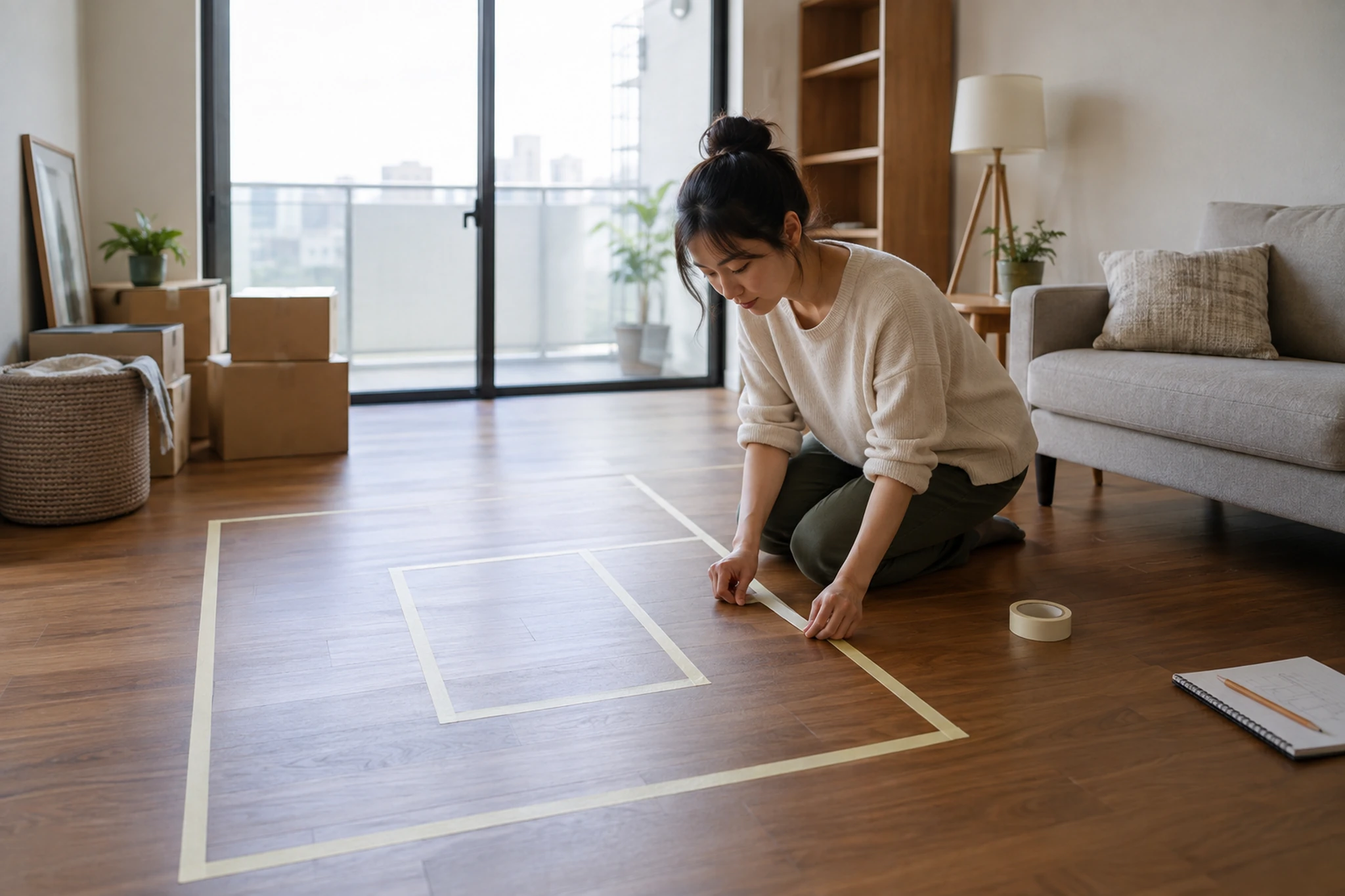 食事室と台所がまとまったコンパクトな1DK風の部屋