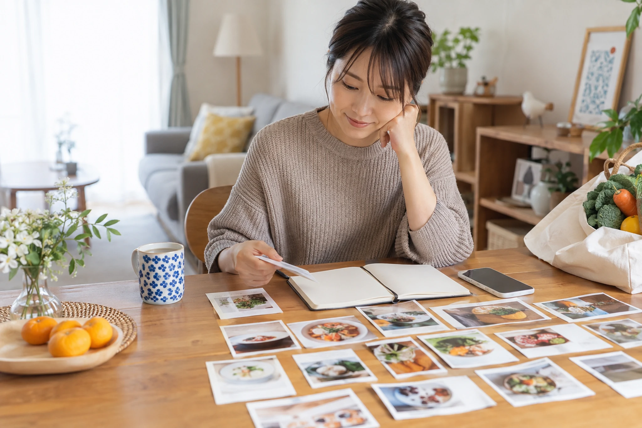 食事の記録と相談事項を整理するノート