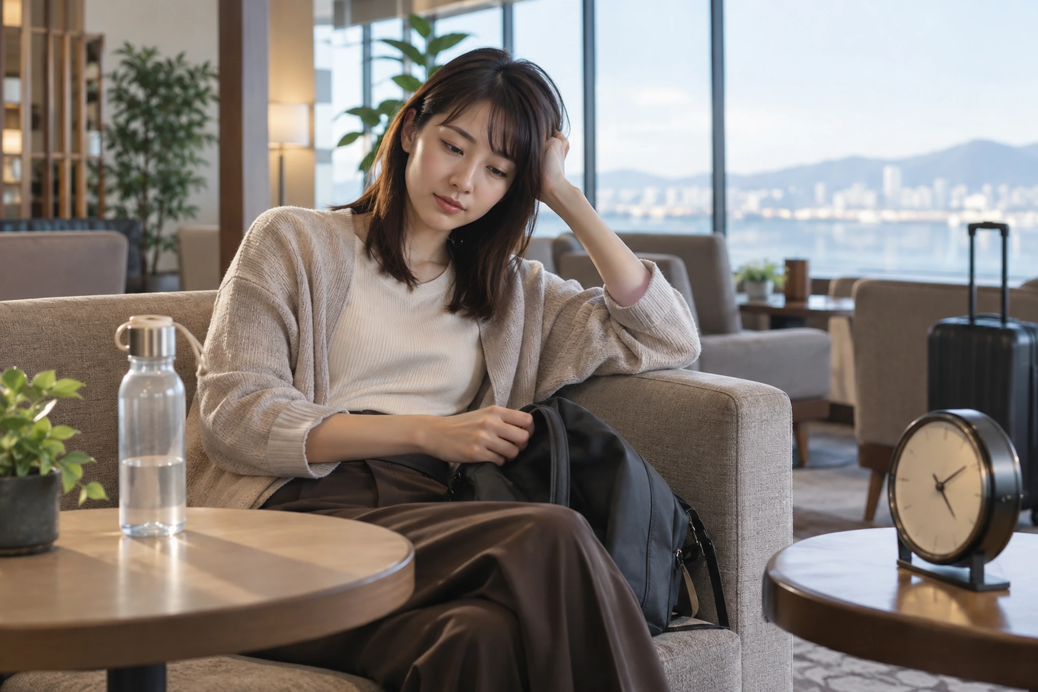 疲れたときの休憩や短縮を考える場面