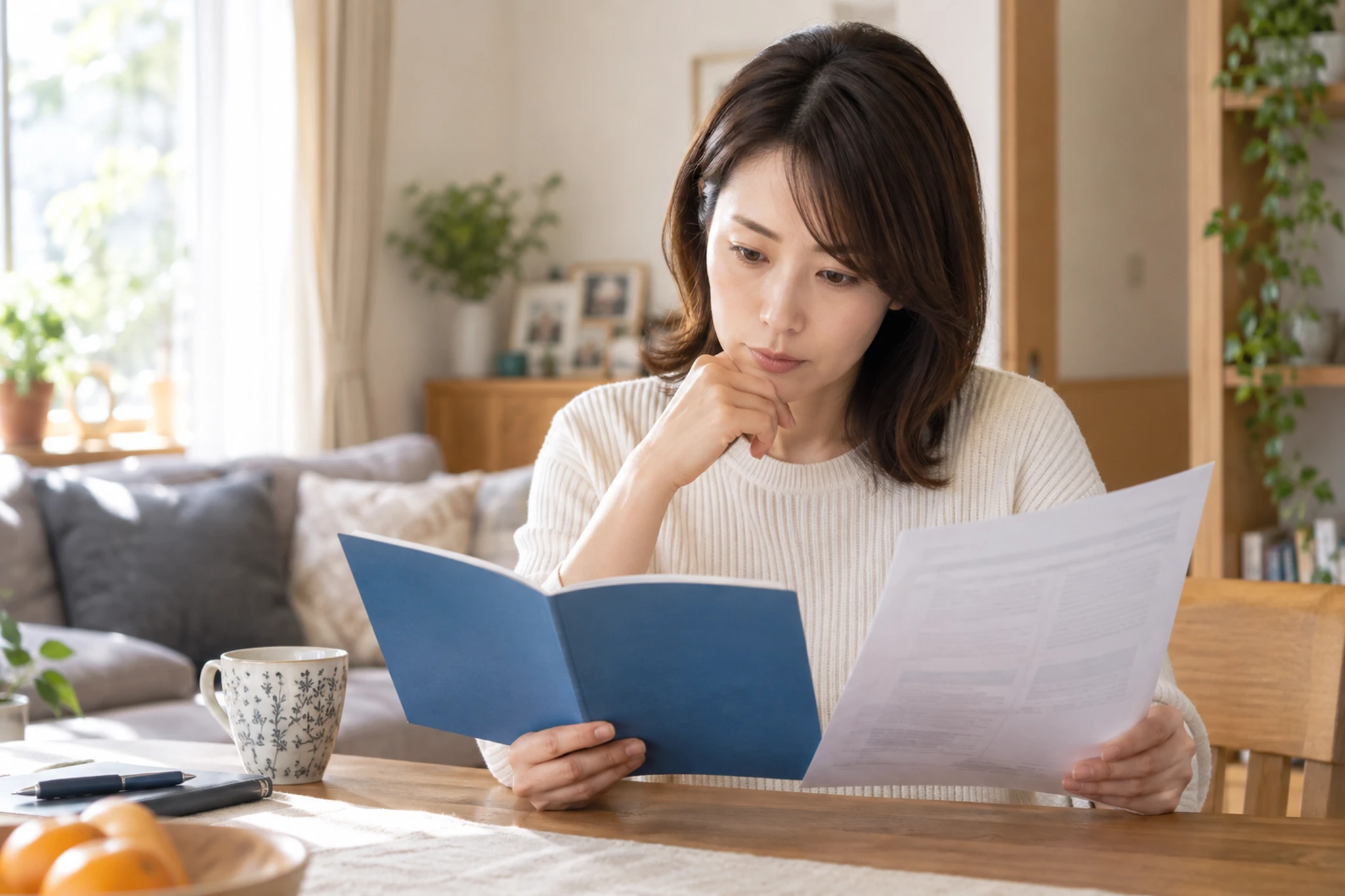 企業年金の受け取り方を考える女性