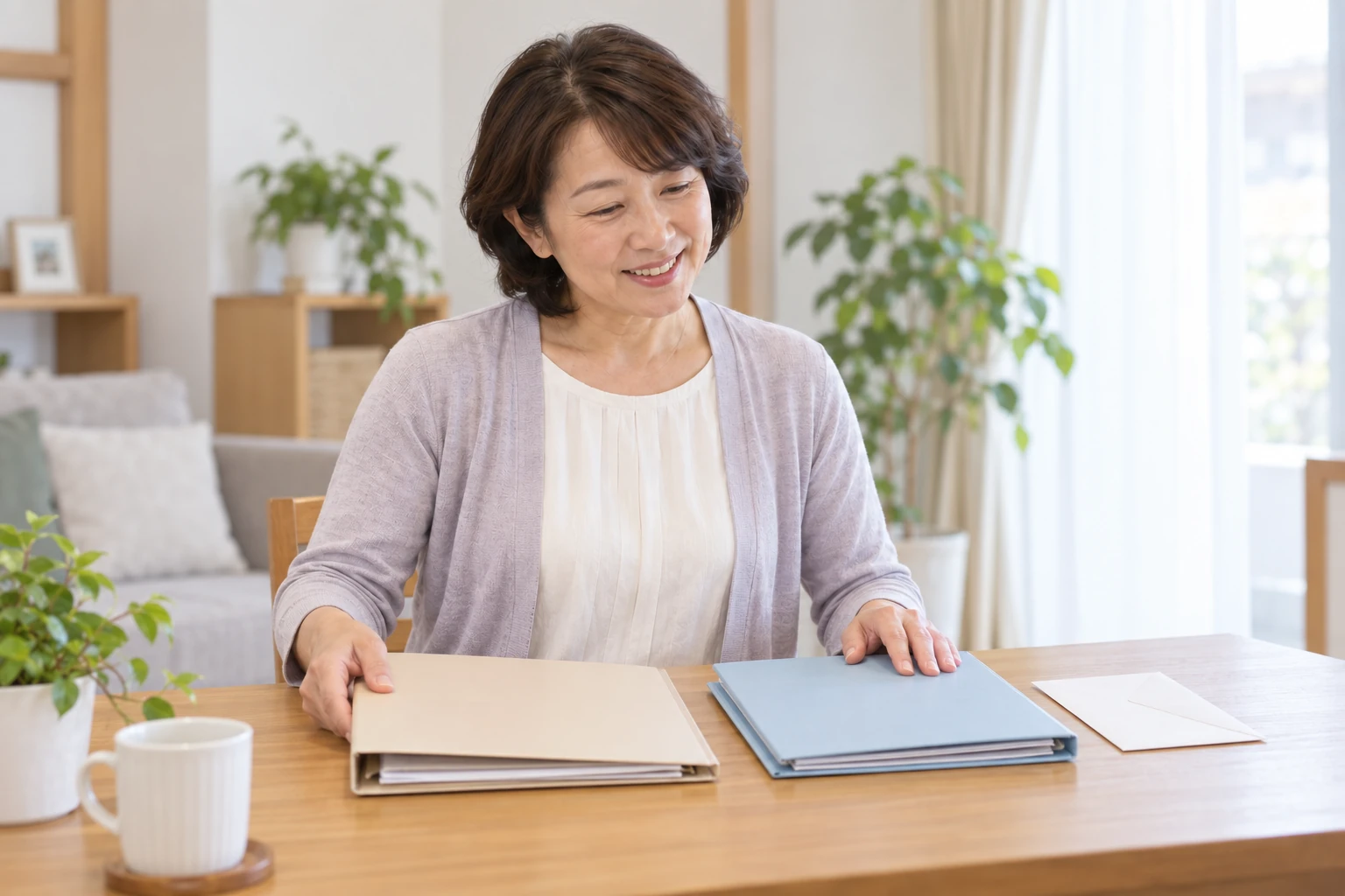自分と母の相談資料を別々のフォルダーに分ける直美さんの編集イメージ