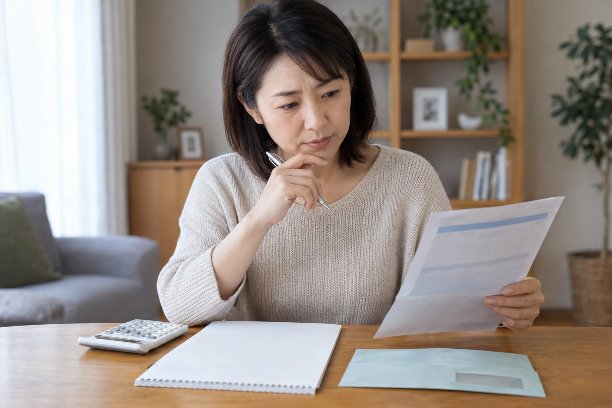 通知と計算メモを照合して年金額の根拠を確認する