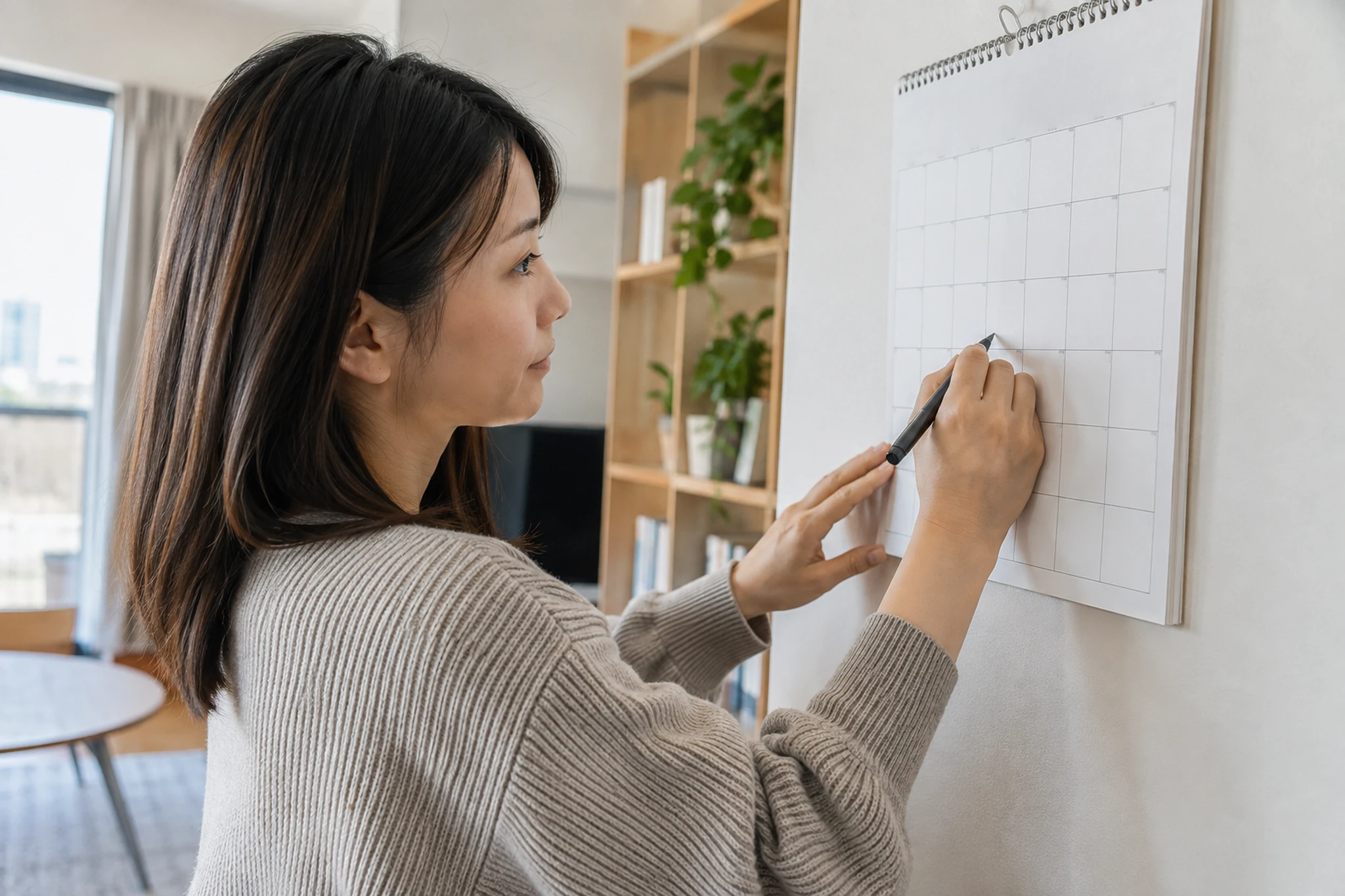 賃貸借契約の特約について相談する女性と担当者