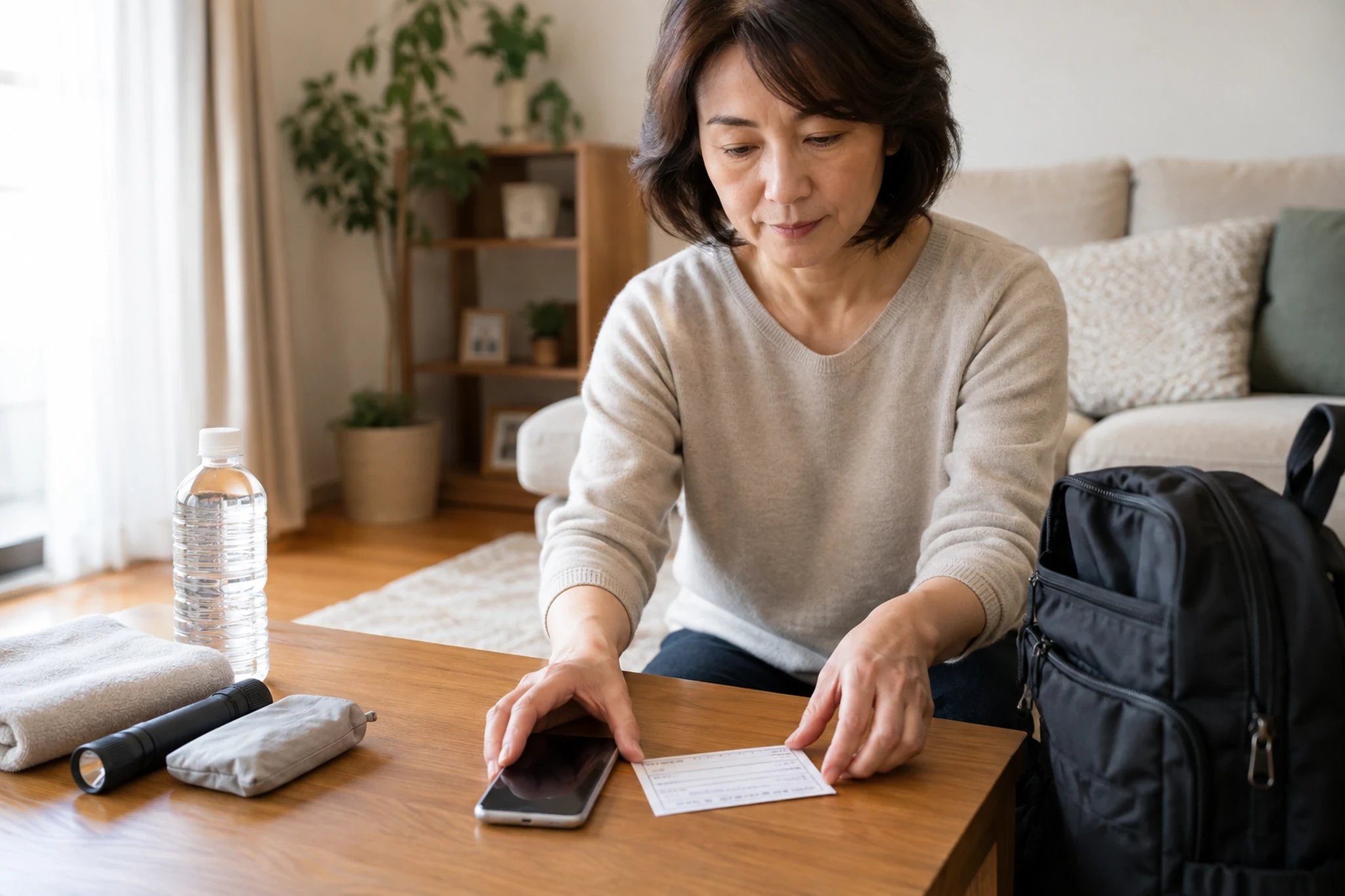 見守りサービスの通知方法を確認するイメージ