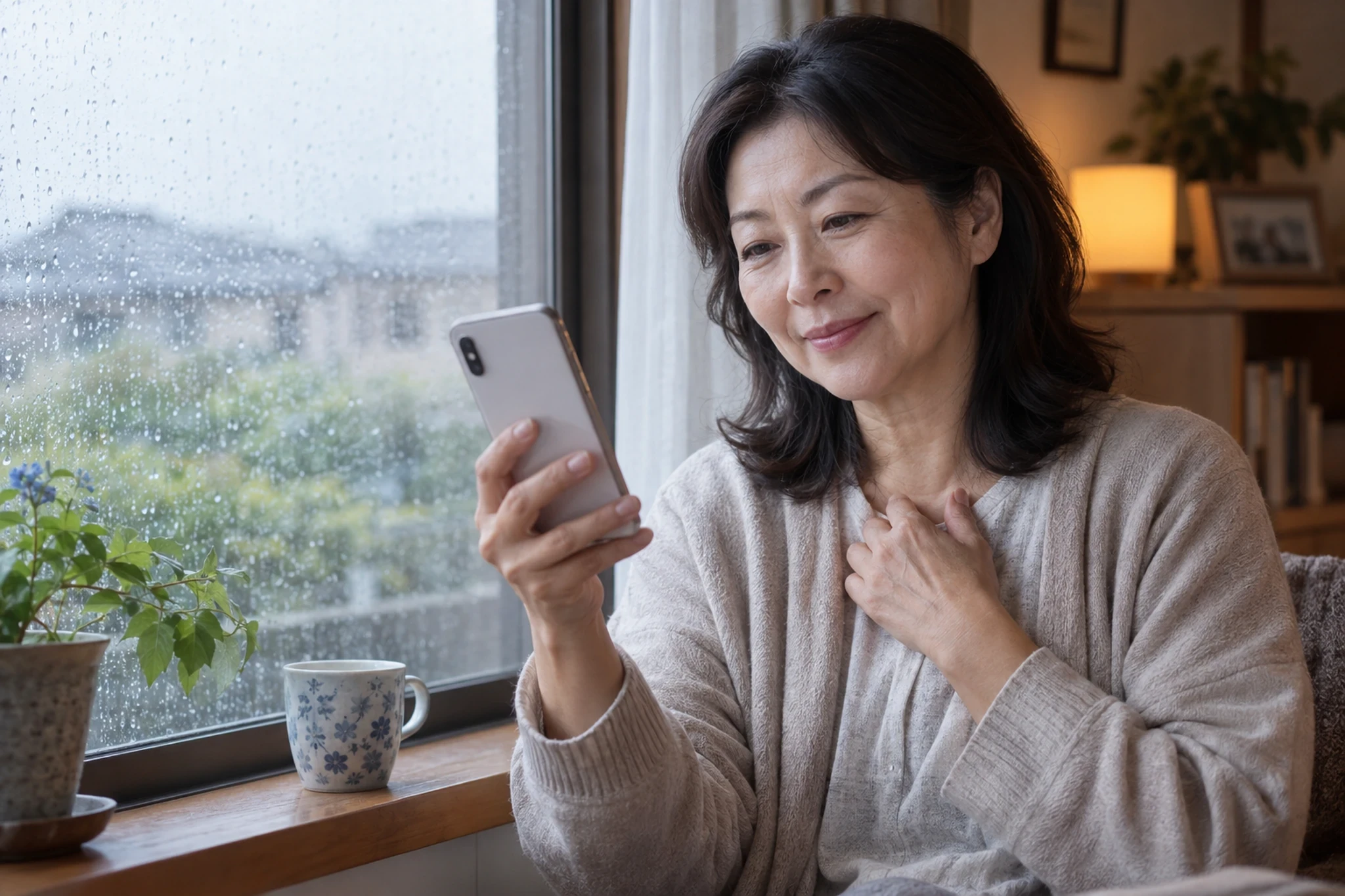 センサーの検知と通知内容を確認するイメージ