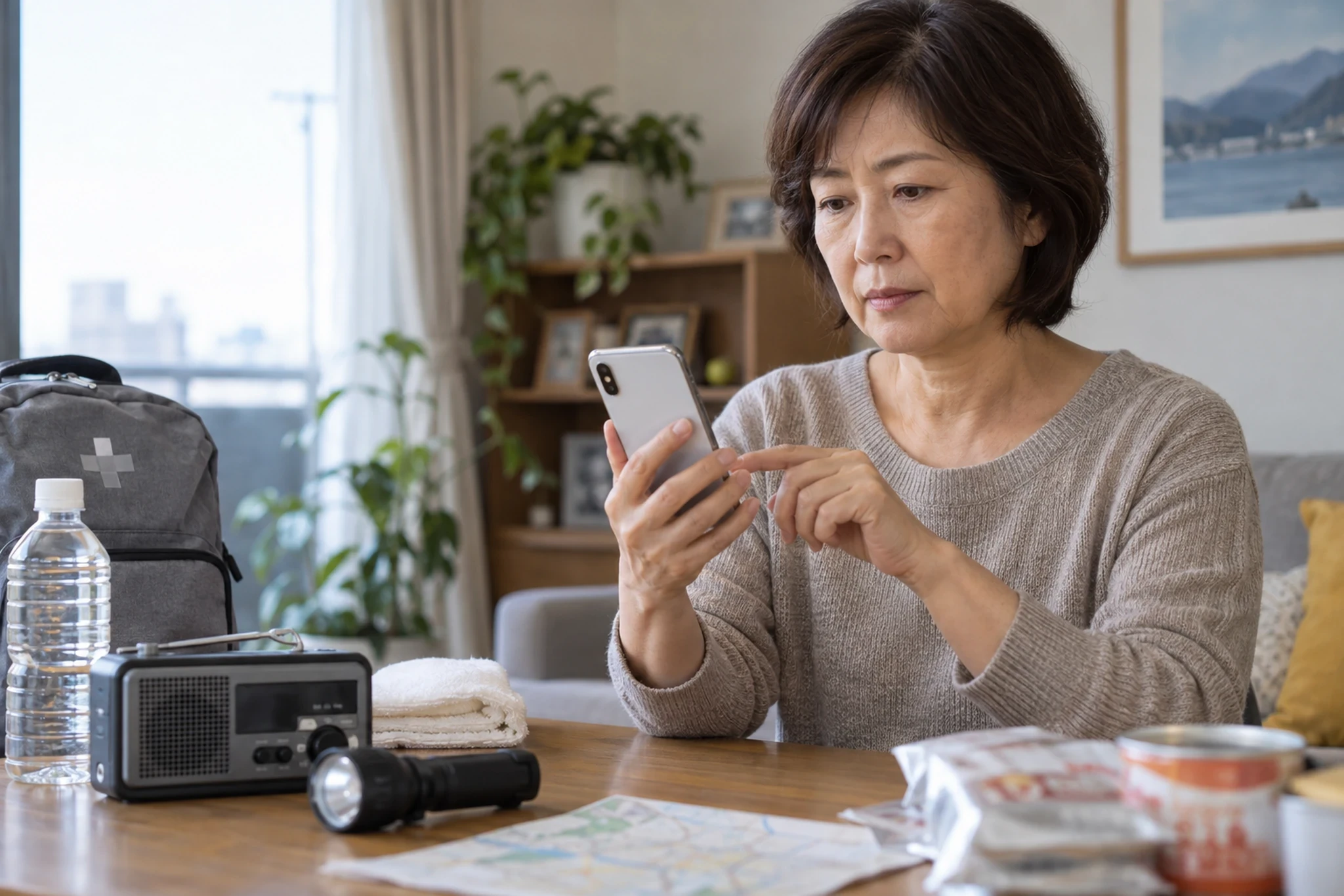 見守りサービスの候補を比較表に整理するイメージ
