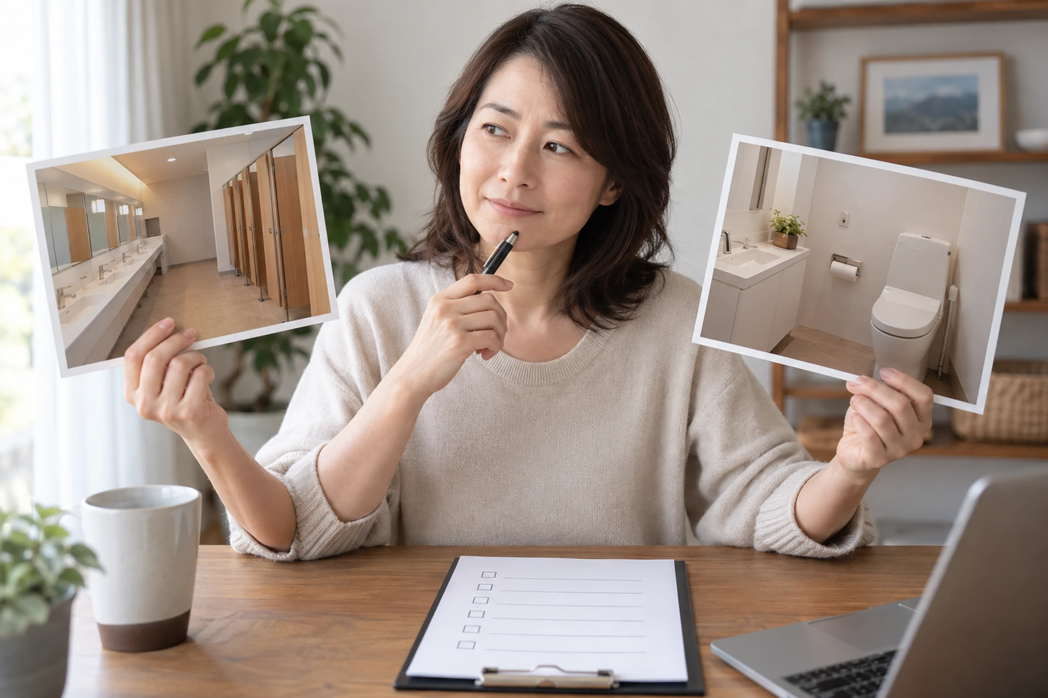 共用キッチンのルールを確認する場面