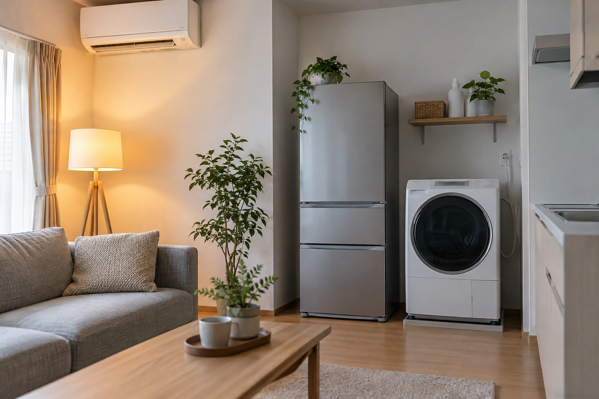 電気を使う家電を使用時間と負荷で見比べるイメージ