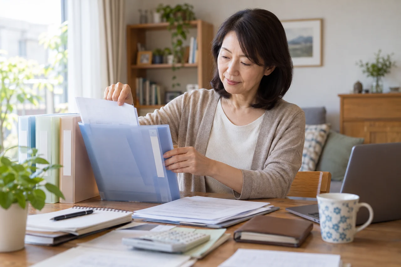 転職や退職後の年金手続きを整理する女性