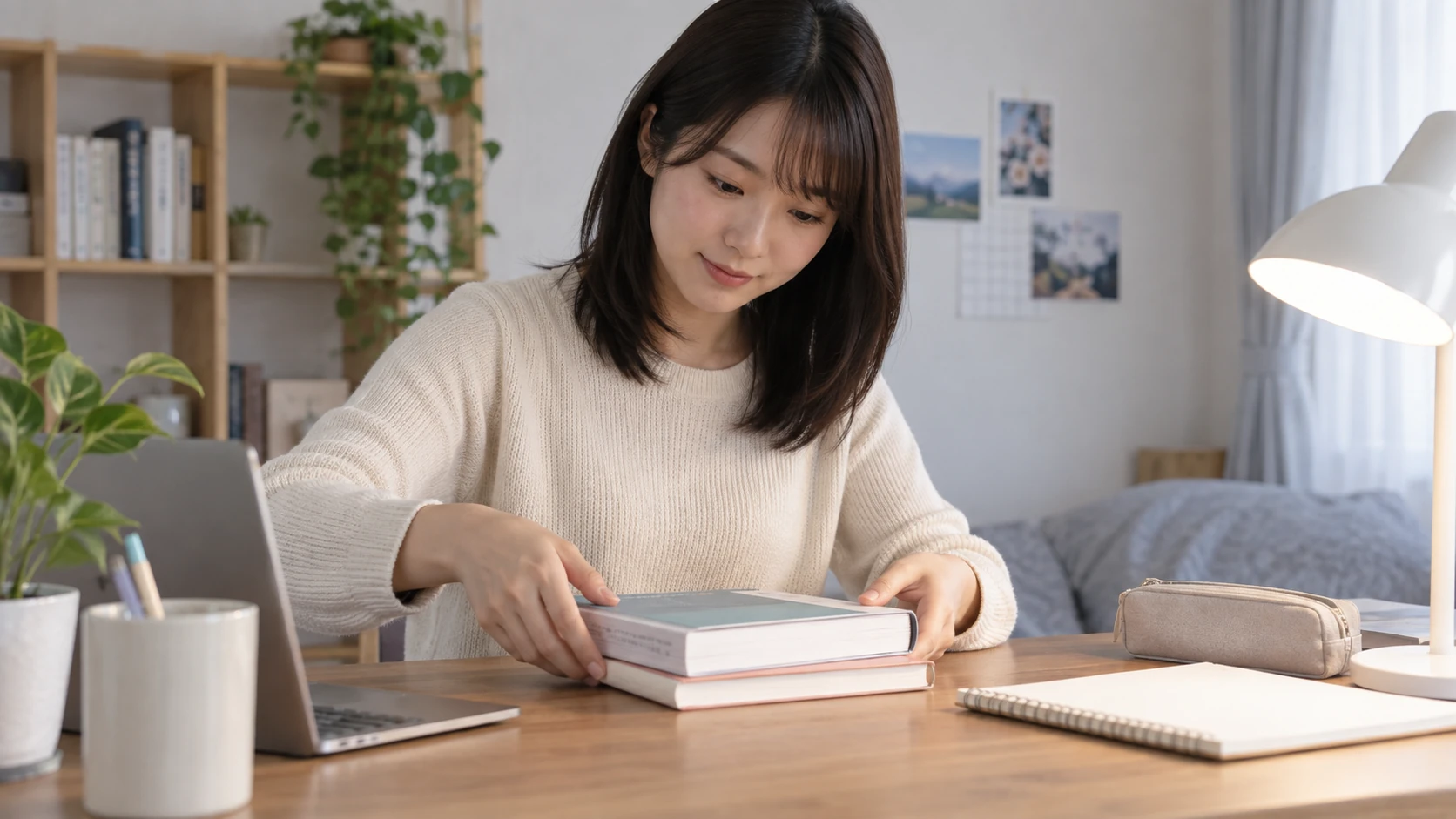 紙とデジタル教材を使い分ける様子