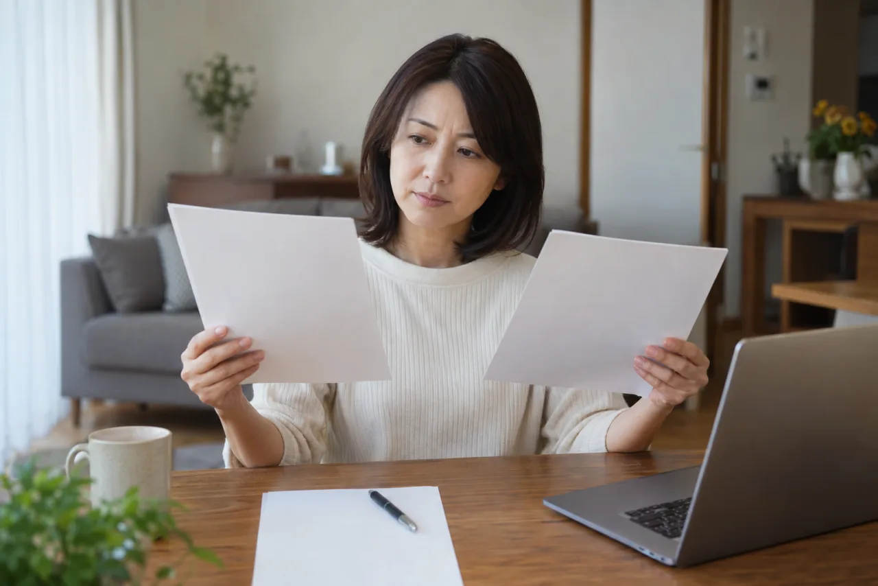 在宅勤務の求人条件をチェックリストで確認する日本人女性