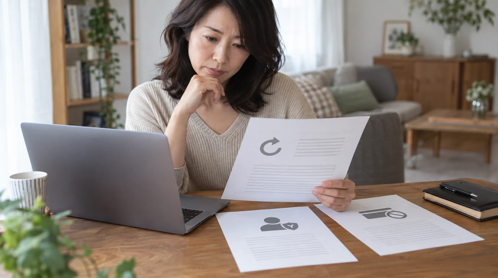 女性が公的な労働相談窓口へ退職の悩みを相談している様子