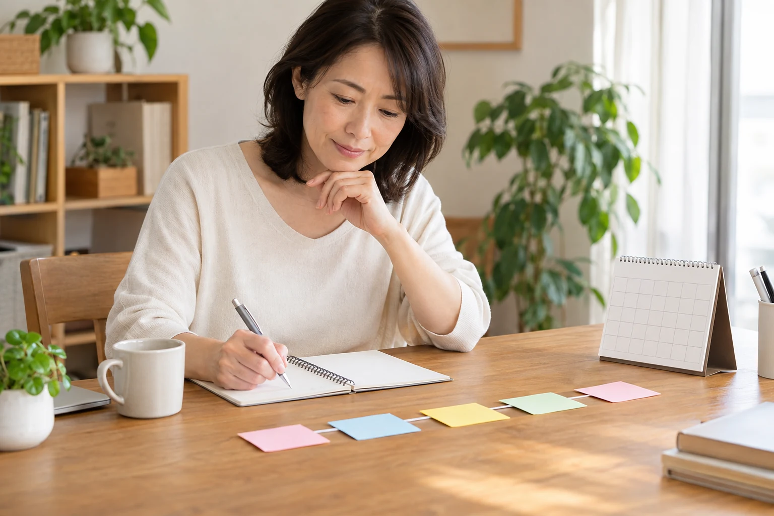 日本人女性が一週間で退職メッセージを整える予定を立てる