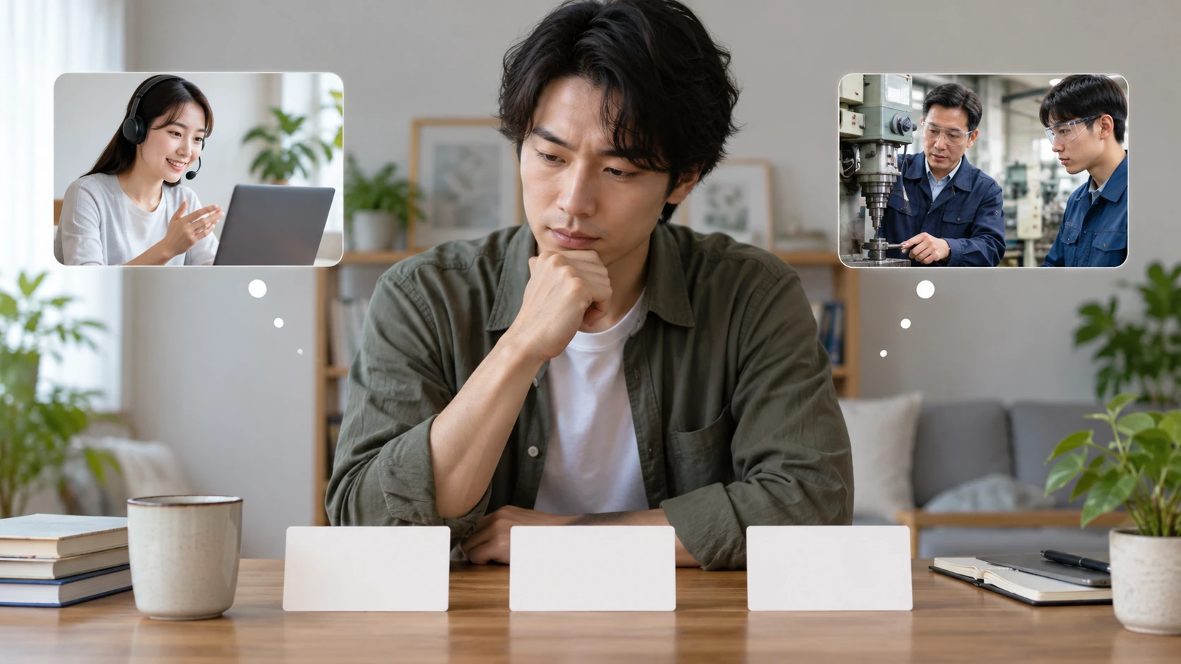 オンラインスクールと独学と公的訓練の違いを比較する表を見ている様子