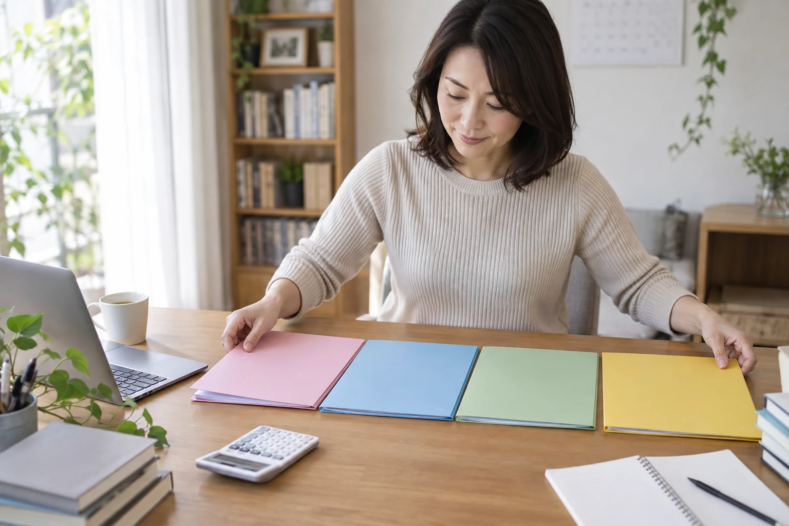 簿記1級の4科目を仕事帰りの日本人女性が学習計画へ整理する
