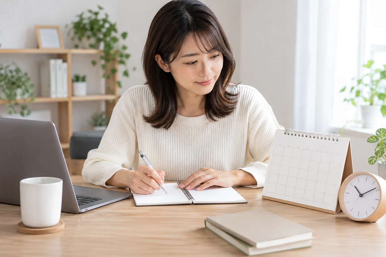 仕事と簿記1級の学習時間を日本人女性が週間予定へ割り当てる