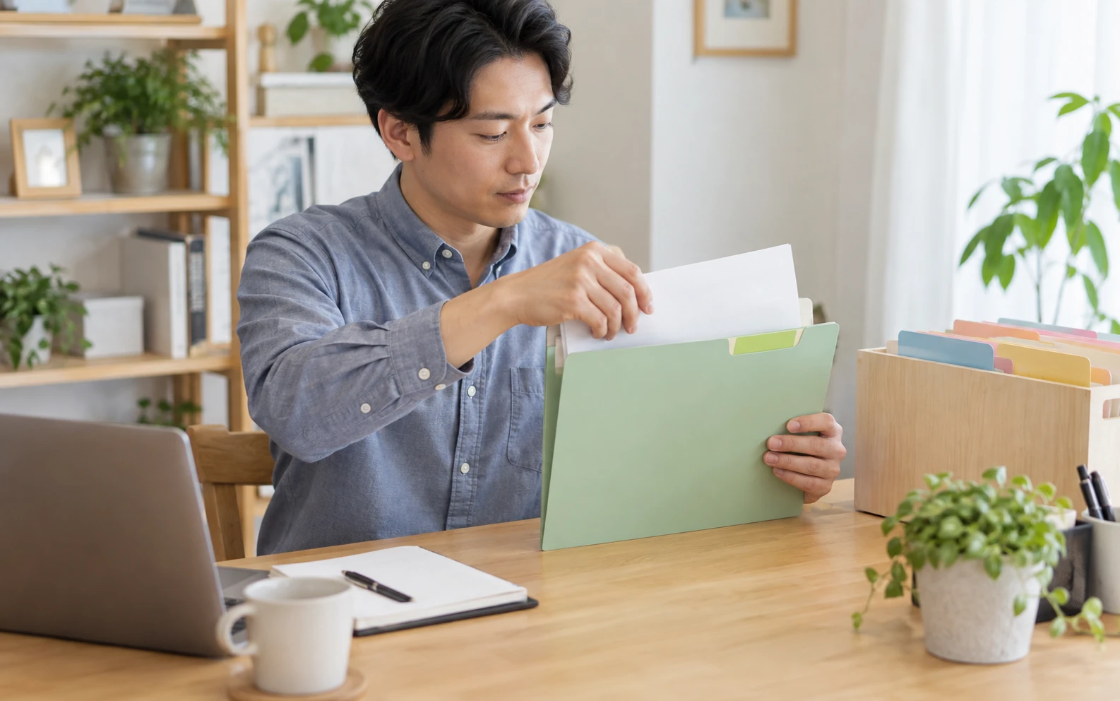 就業規則と副業の契約条件を照らし合わせる日本人会社員