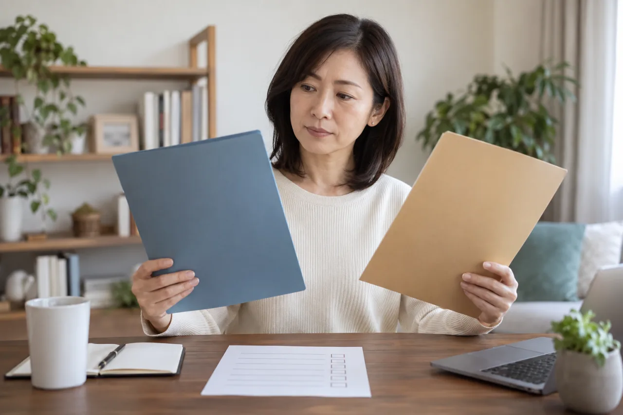 自己都合と会社都合の離職理由を整理する日本人女性