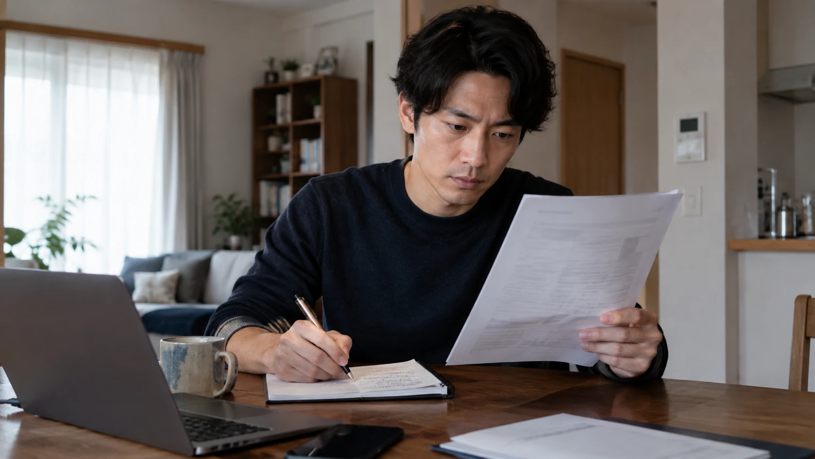 求人条件を確認して質問を整理する様子