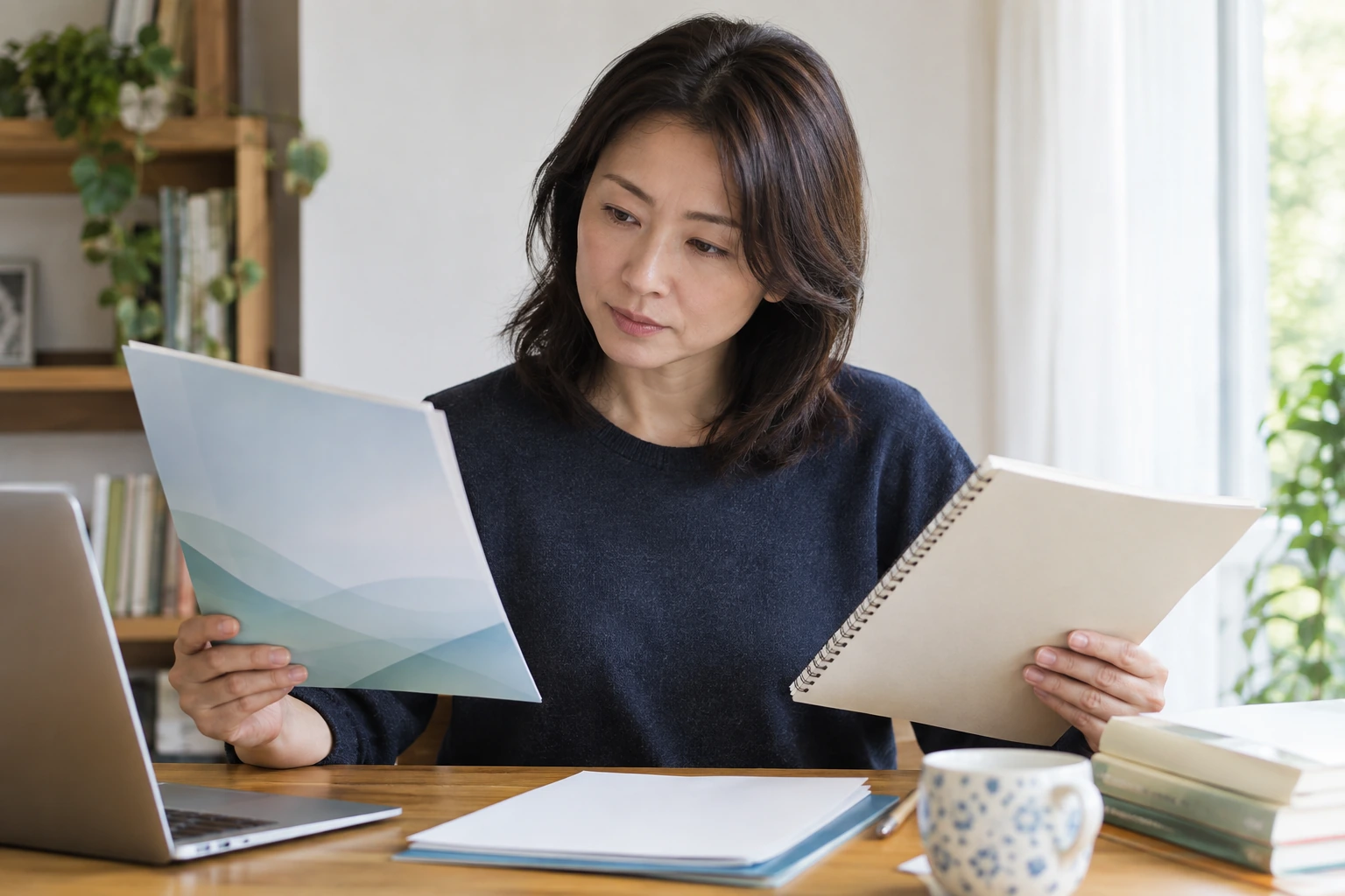個人事業税の業種と事業主控除を都道府県の案内で確認する女性