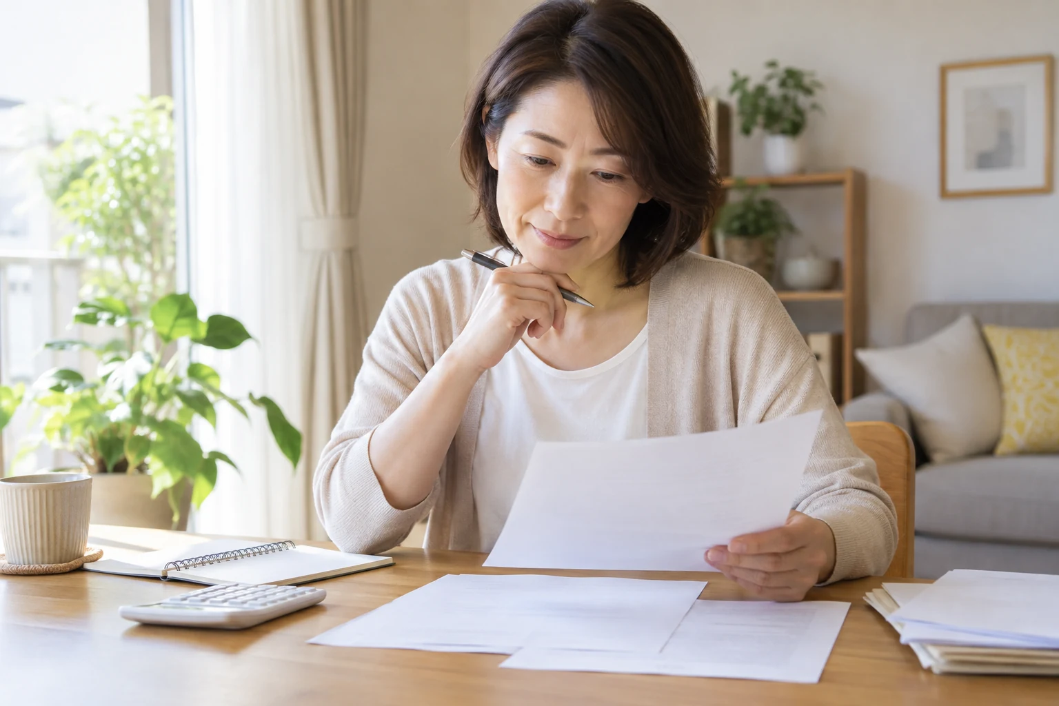 日本人女性が休職前に家賃や生活費と制度の確認をする