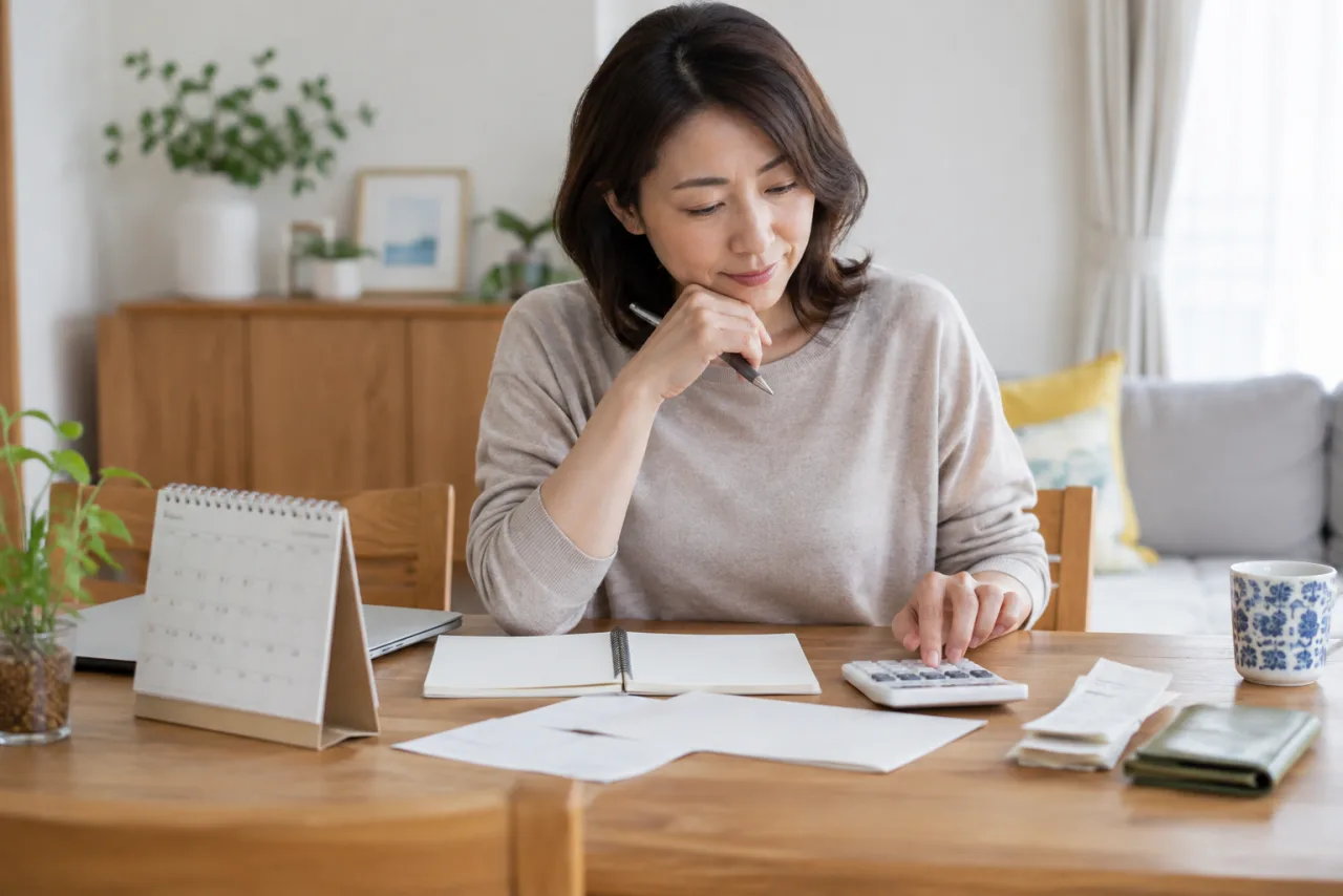 日本人の働く女性が日本人の産業医または相談員に仕事の不調について落ち着いて相談している様子