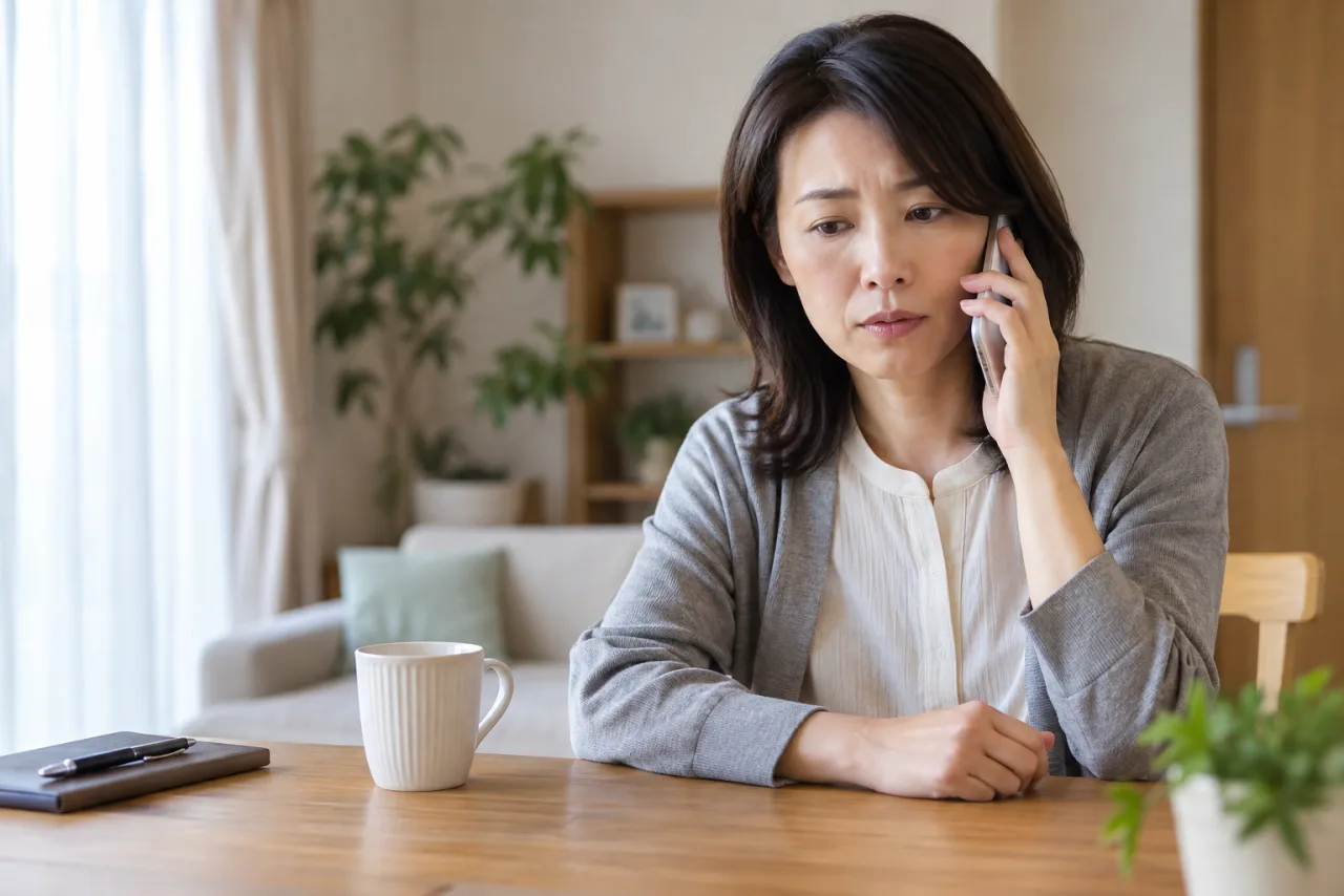 休職中の生活費と制度を確認する日本人女性