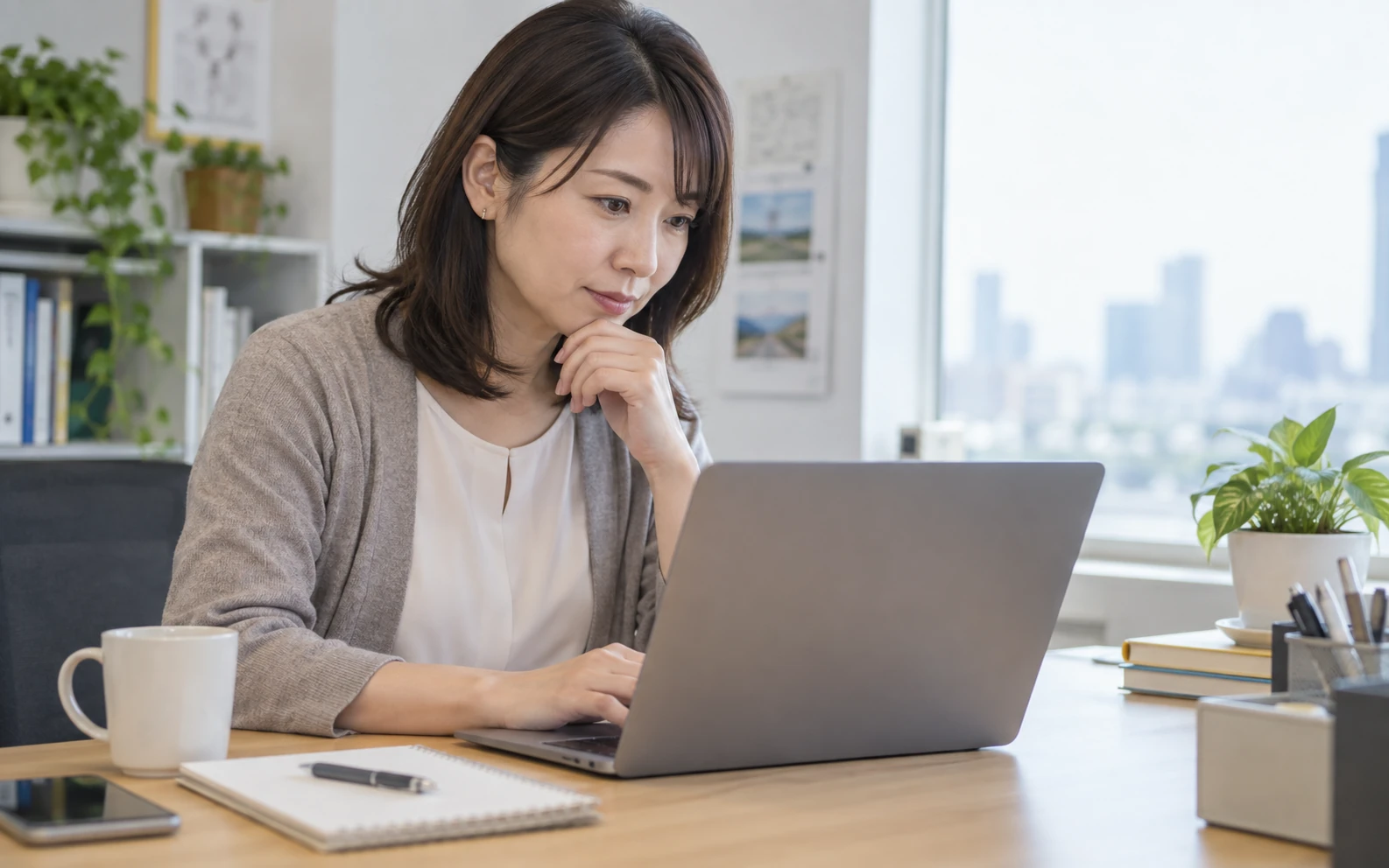 体調不良で勤務相談をするための短い連絡文を作る日本人会社員